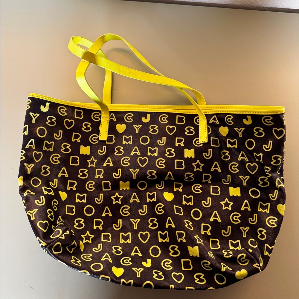 Marc Jacobs Black and Yellow Tote Bag